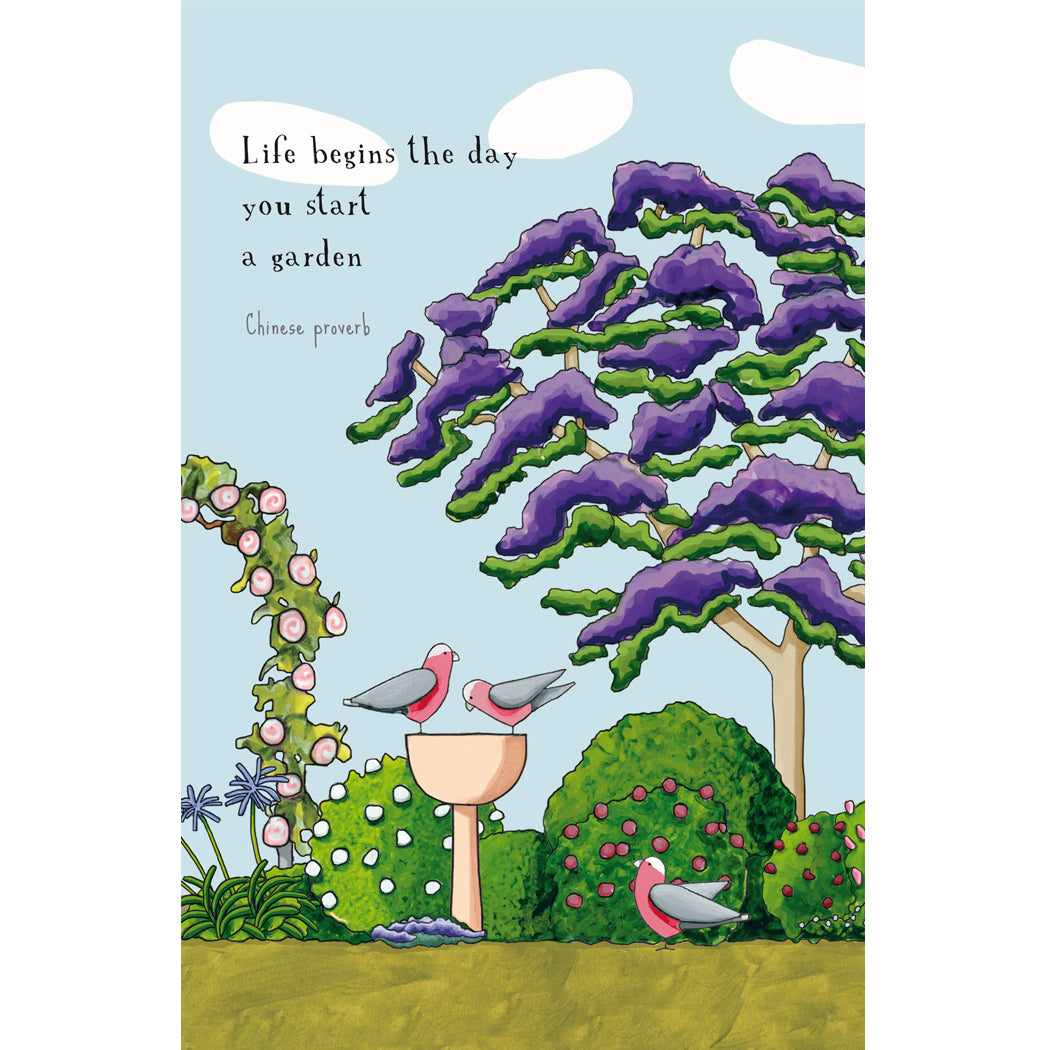 RTD Greeting Card - Jacaranda Garden
