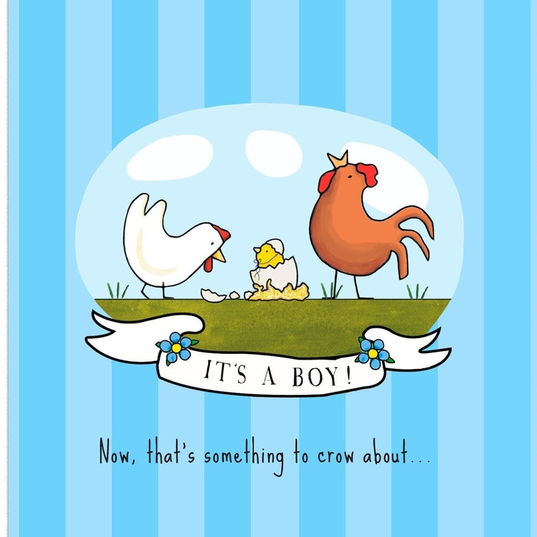 RTD Greeting Card - Something To Crow About (Blue)