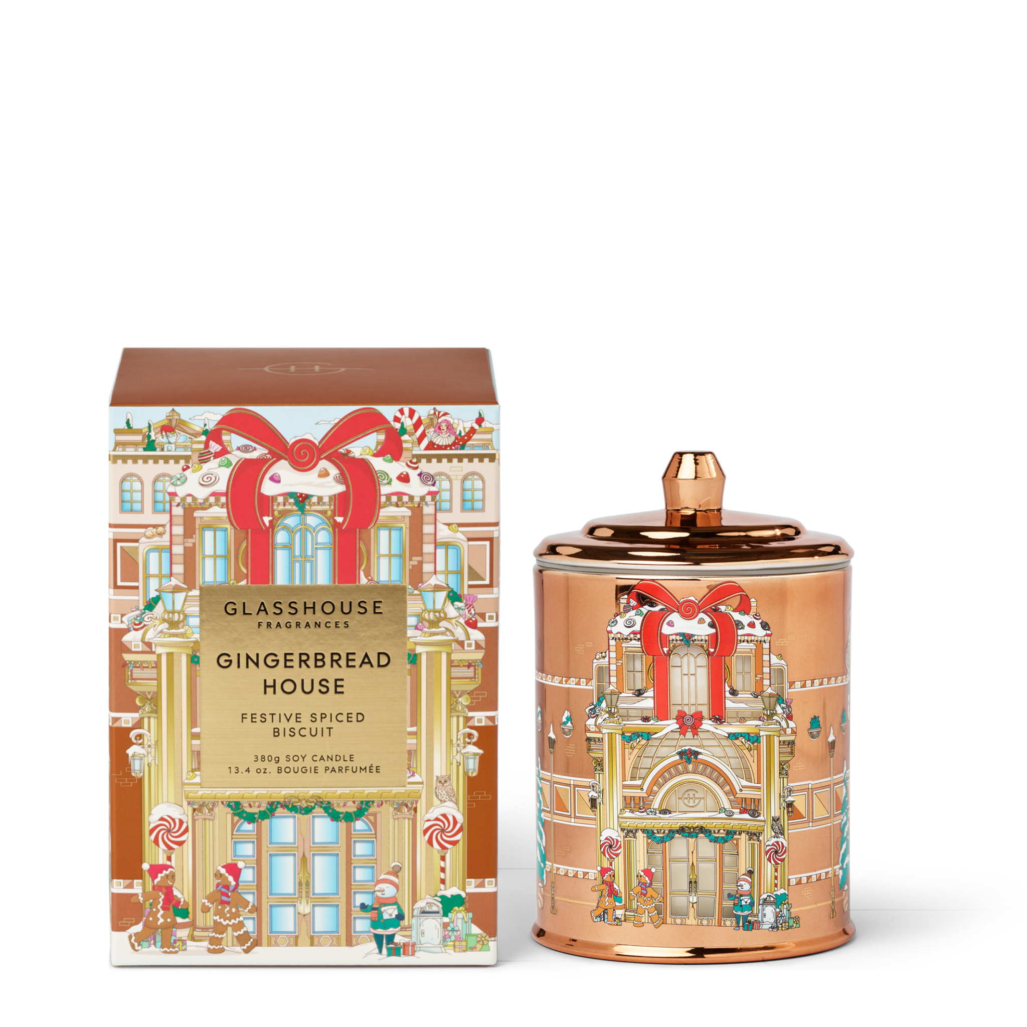 Gingerbread House  Festive Spiced Biscuit 380g Triple Scented Soy Candle