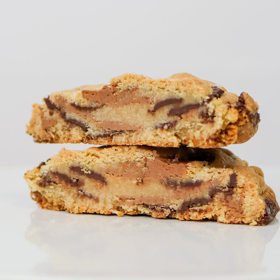GLUTEN FREE Salted Caramel Choc Chip Cookie