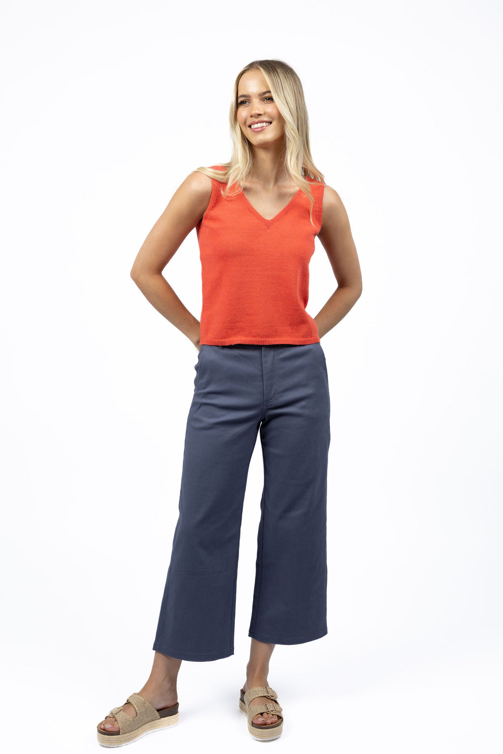 Margot Drill Pant -Steel Blue  Humidity Lifestyle