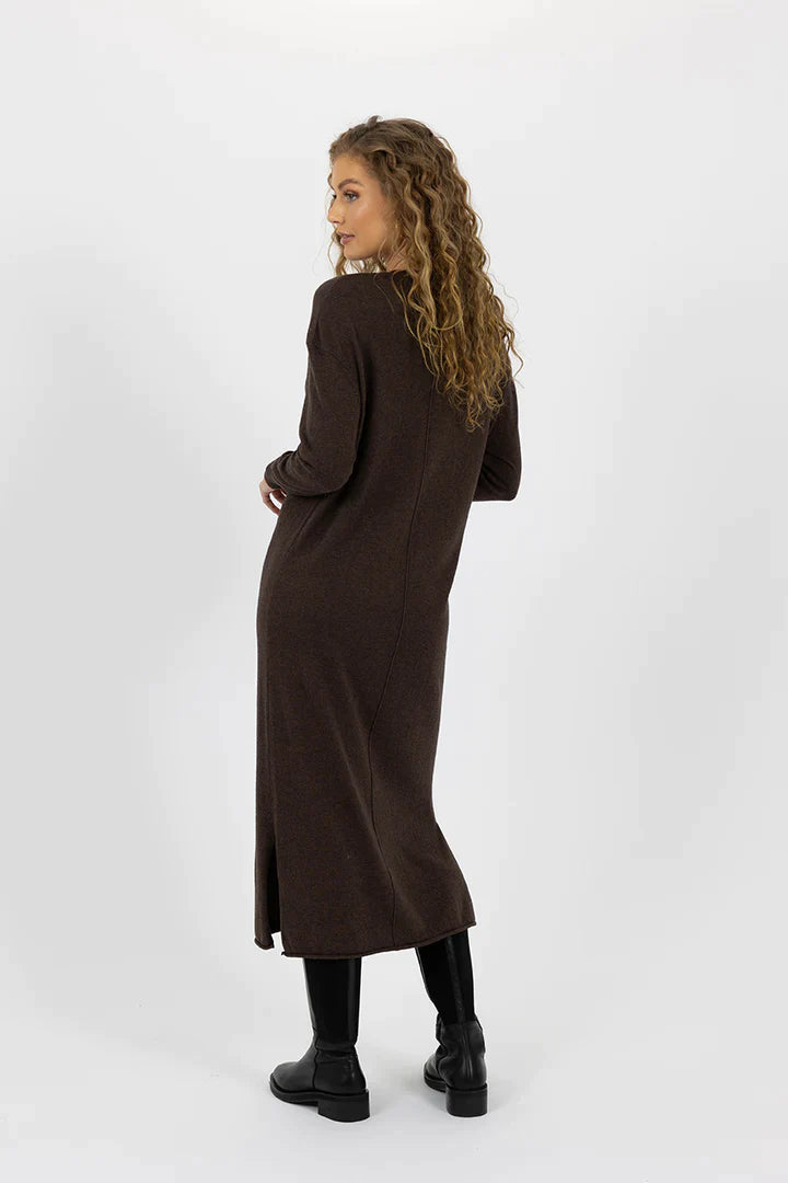 Humidity Lifestyle- Elena Dress Espresso