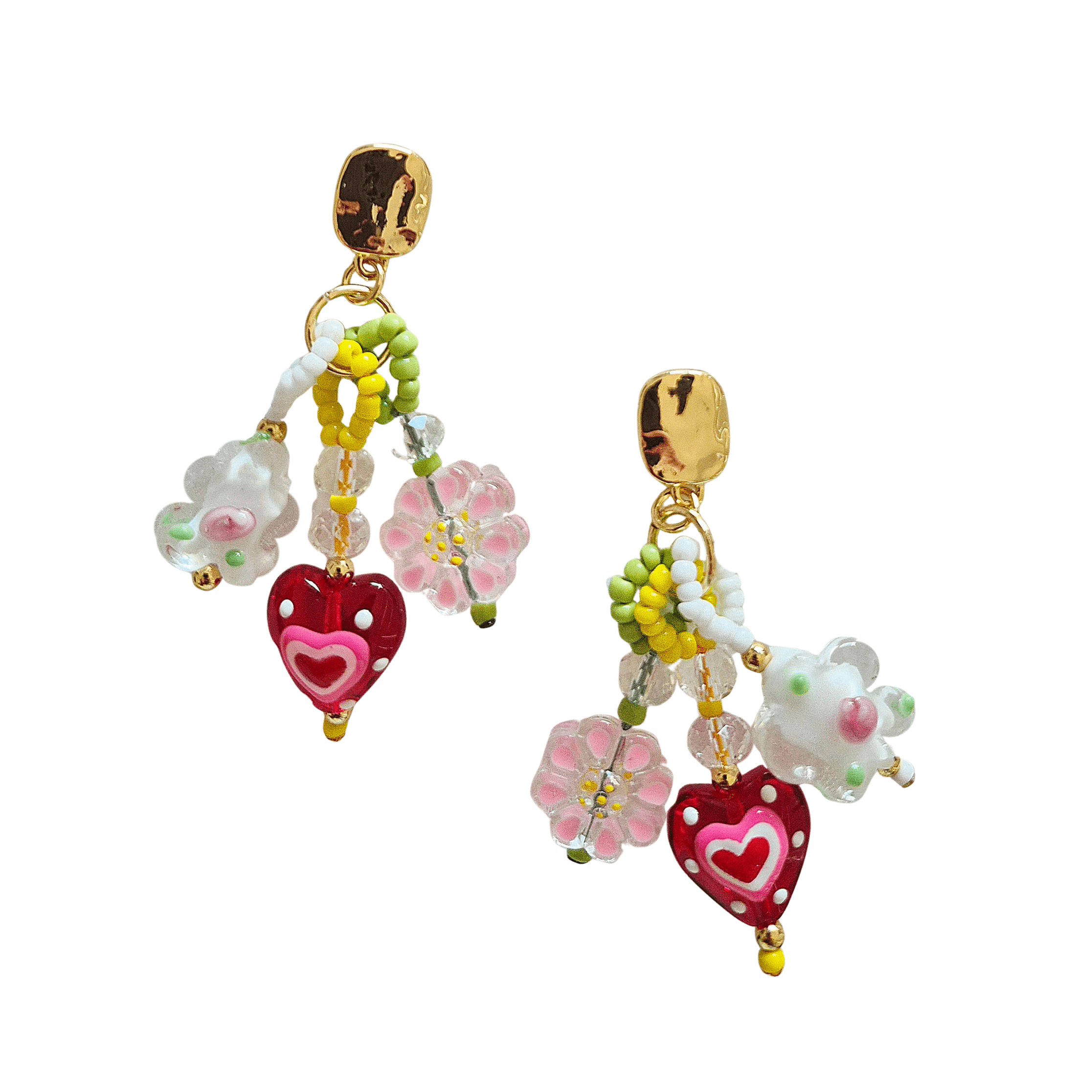 Beaded Earrings - Love Charms