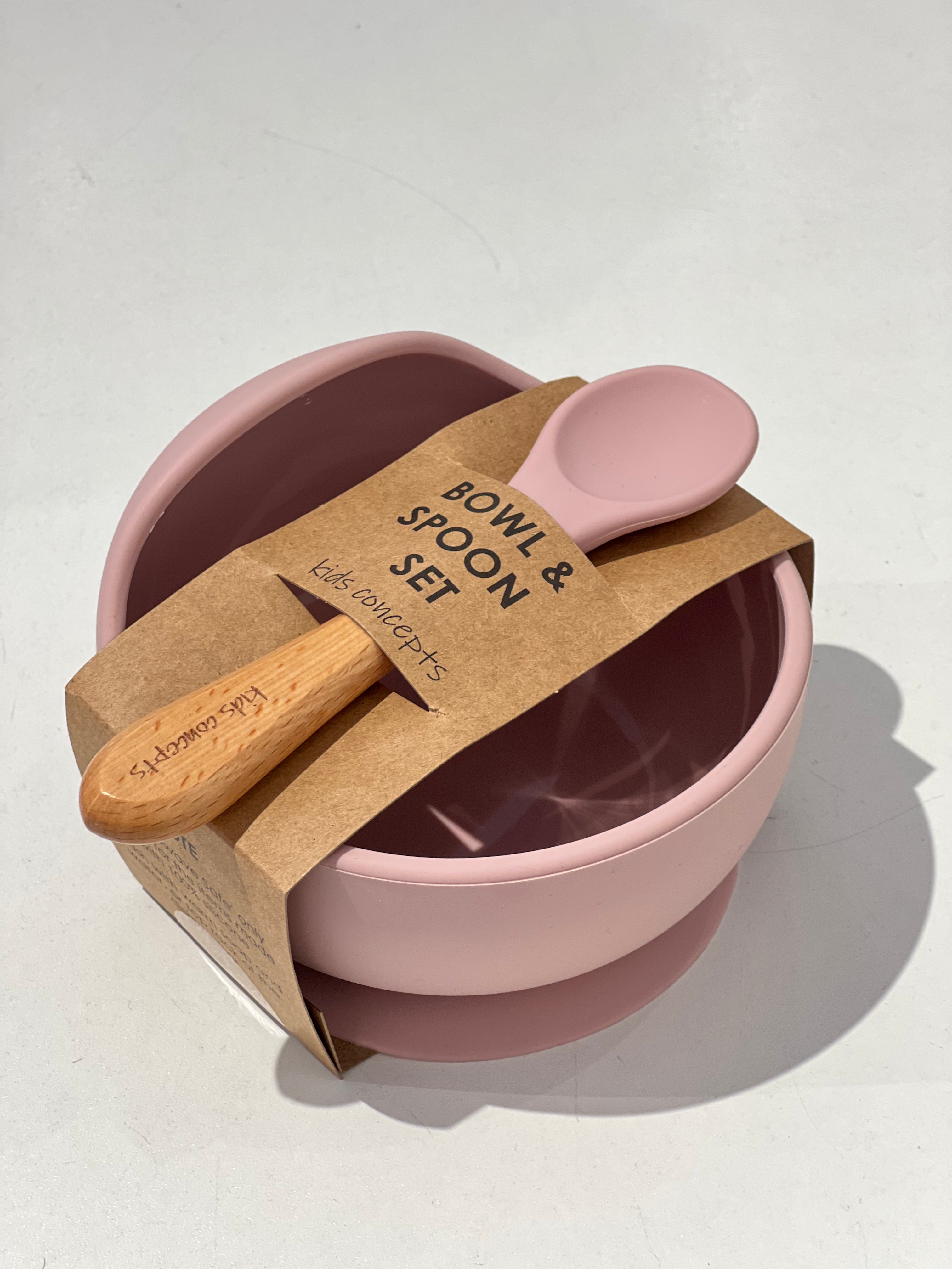 BOWL AND SPOON SET (DUSTY PINK)