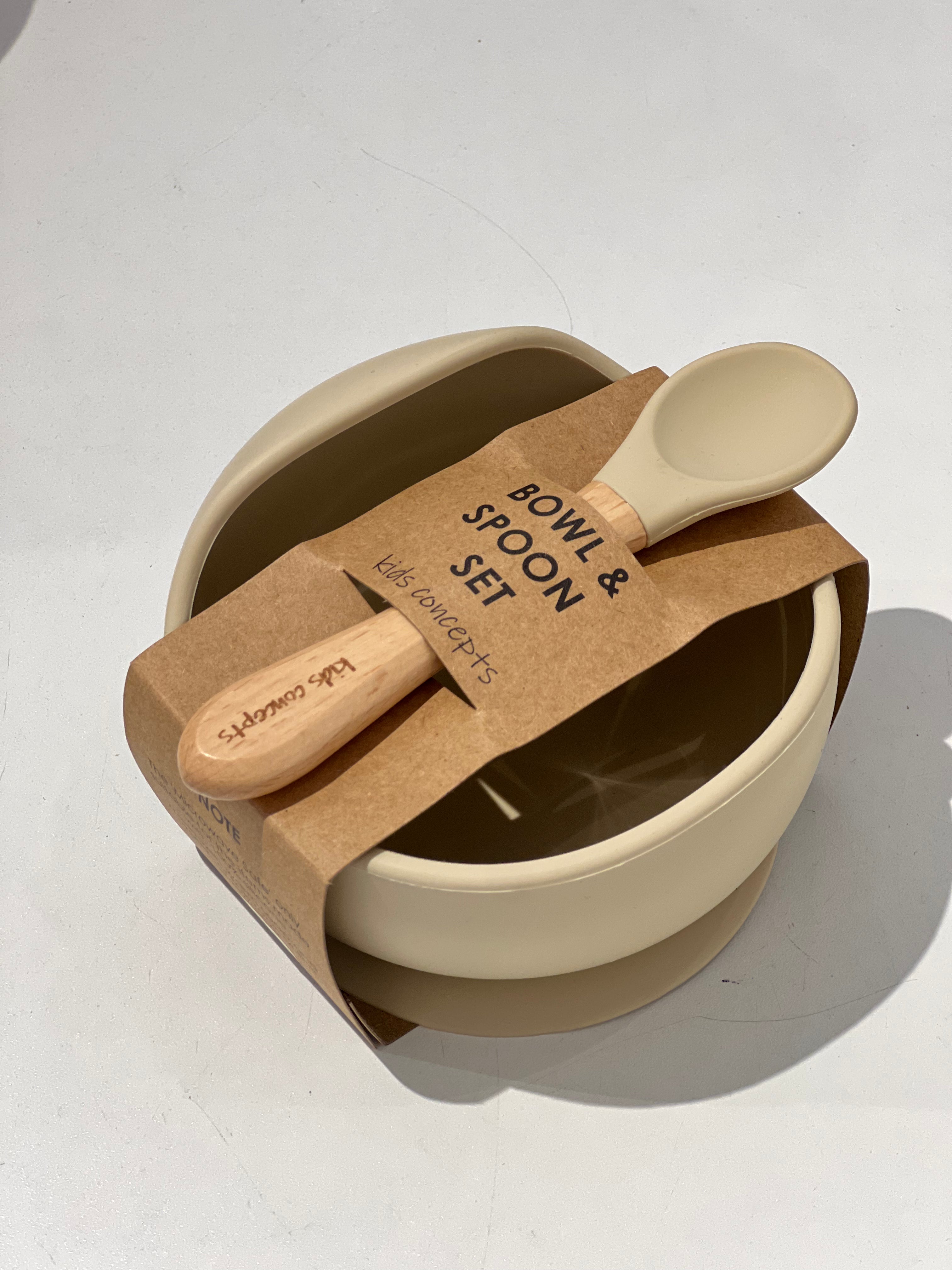 BOWL AND SPOON SET (SAND)