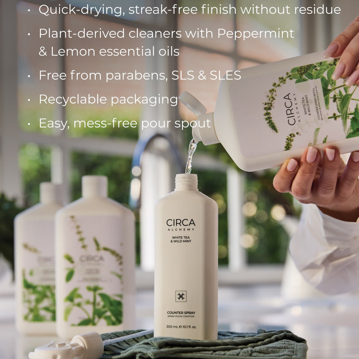 CIRCA ALCHEMY White Tea & Wild Mint Counter Spray Refill - 900ml