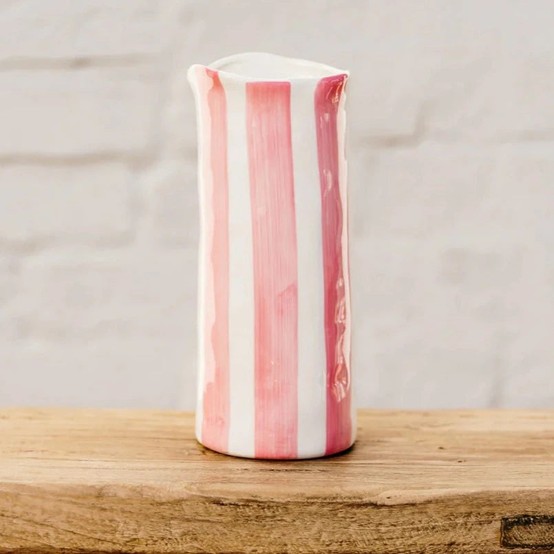 Medium Pink Stripe Vase - Noss & Co