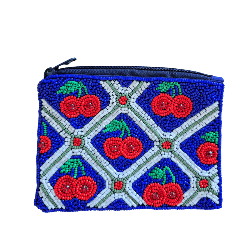 Cherries Beaded Clutch