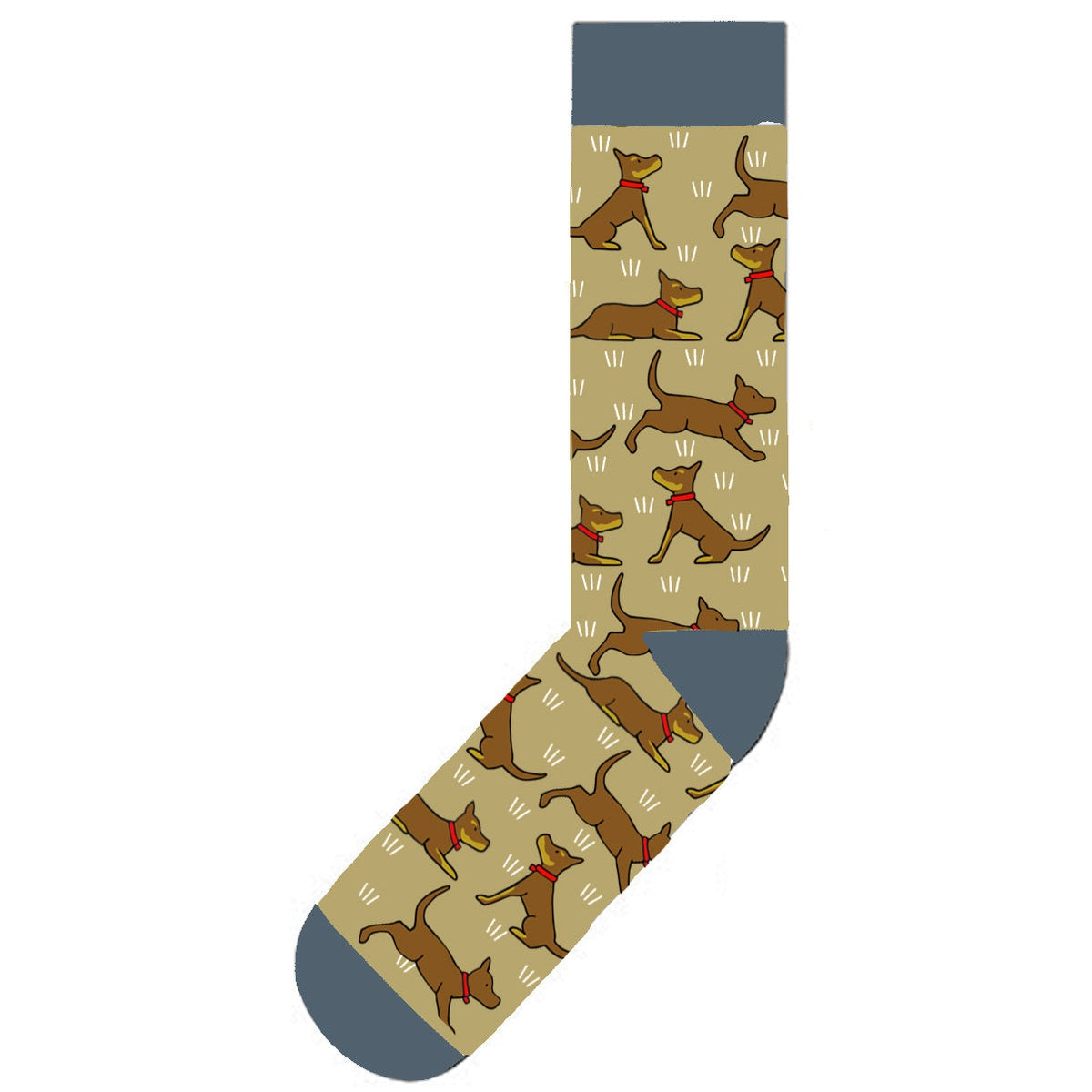 Red tractor designs - Tan Kelpie Cotton Socks (Size 2-8)