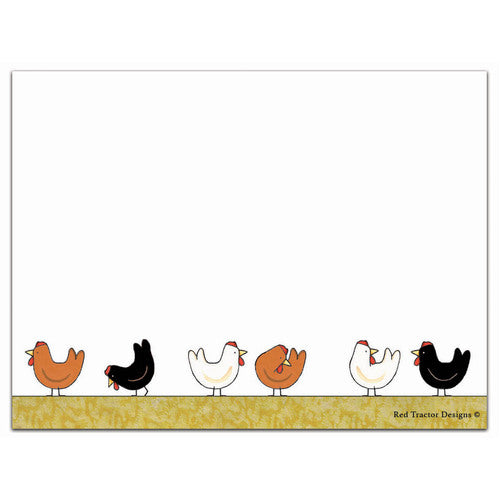 red tractor designs - small sticky note pad - Chooks