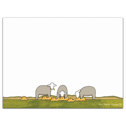 red tractor designs - small sticky note pad - Lunch Hour Sheep