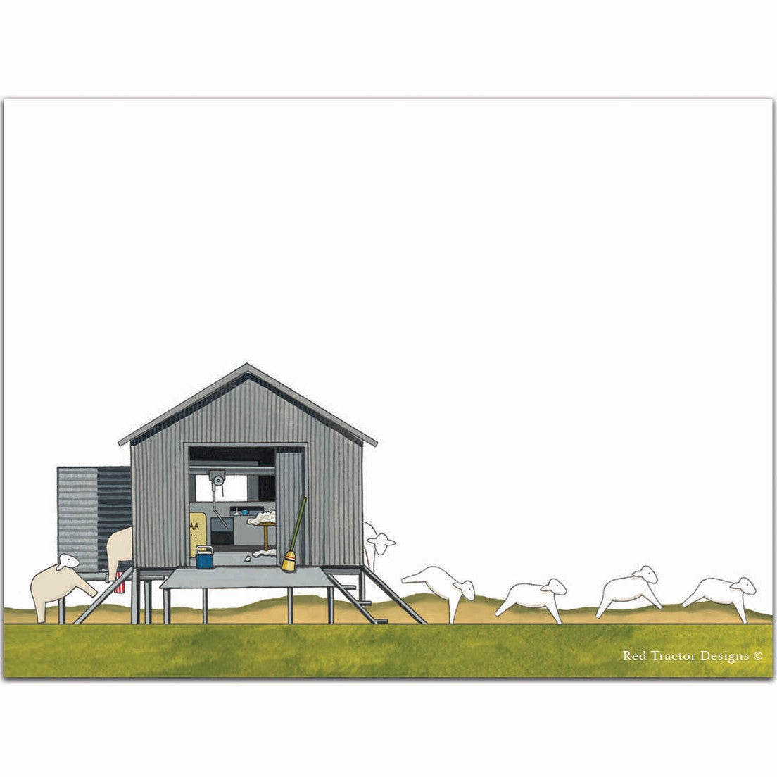 red tractor designs - small sticky Note pad