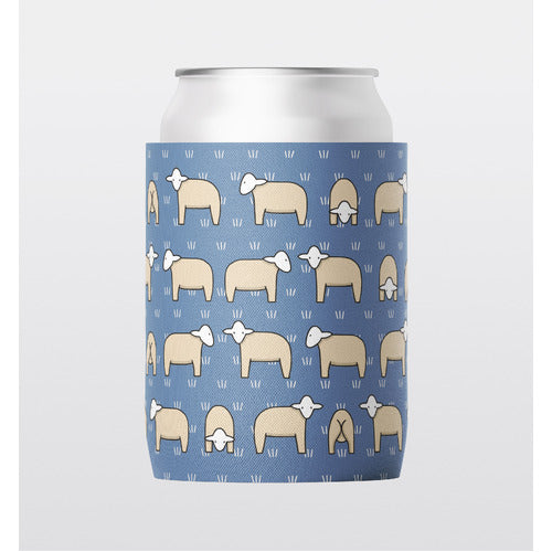 Red tractor designs - Sheep Stubby Holder (Blue)