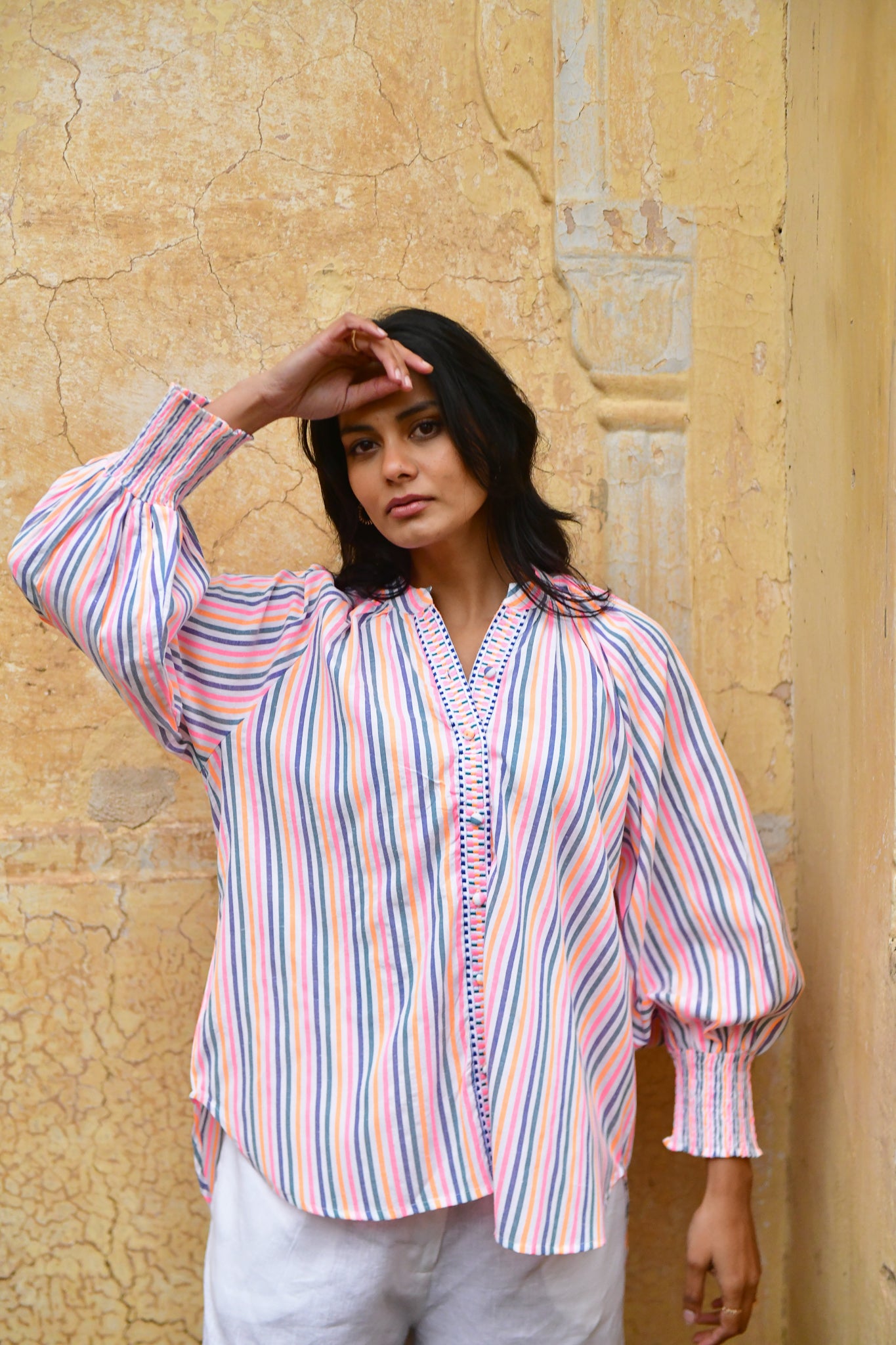 AZURE and INDIGO Sunset Oversized  Shirt