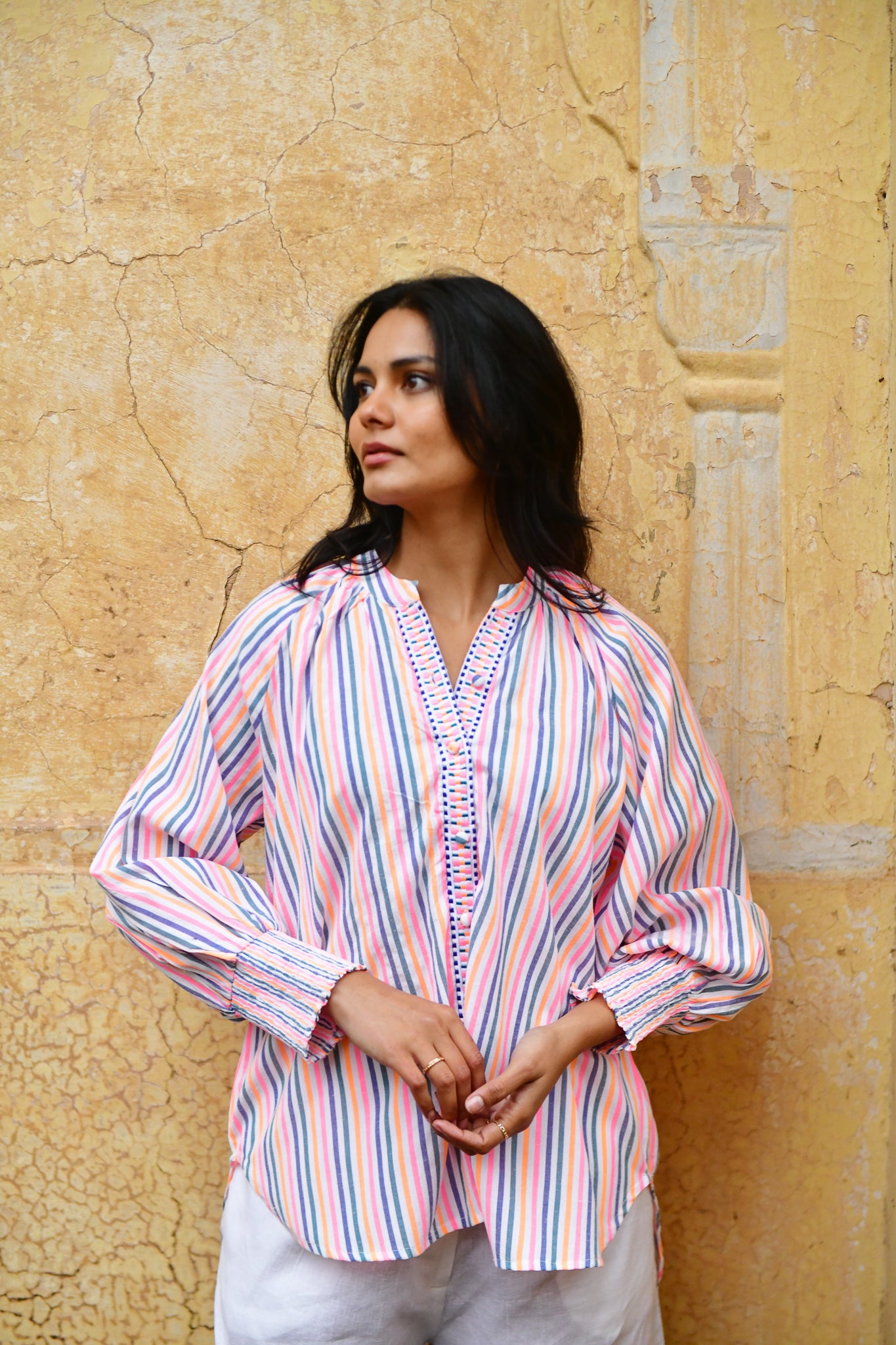 AZURE and INDIGO Sunset Oversized  Shirt