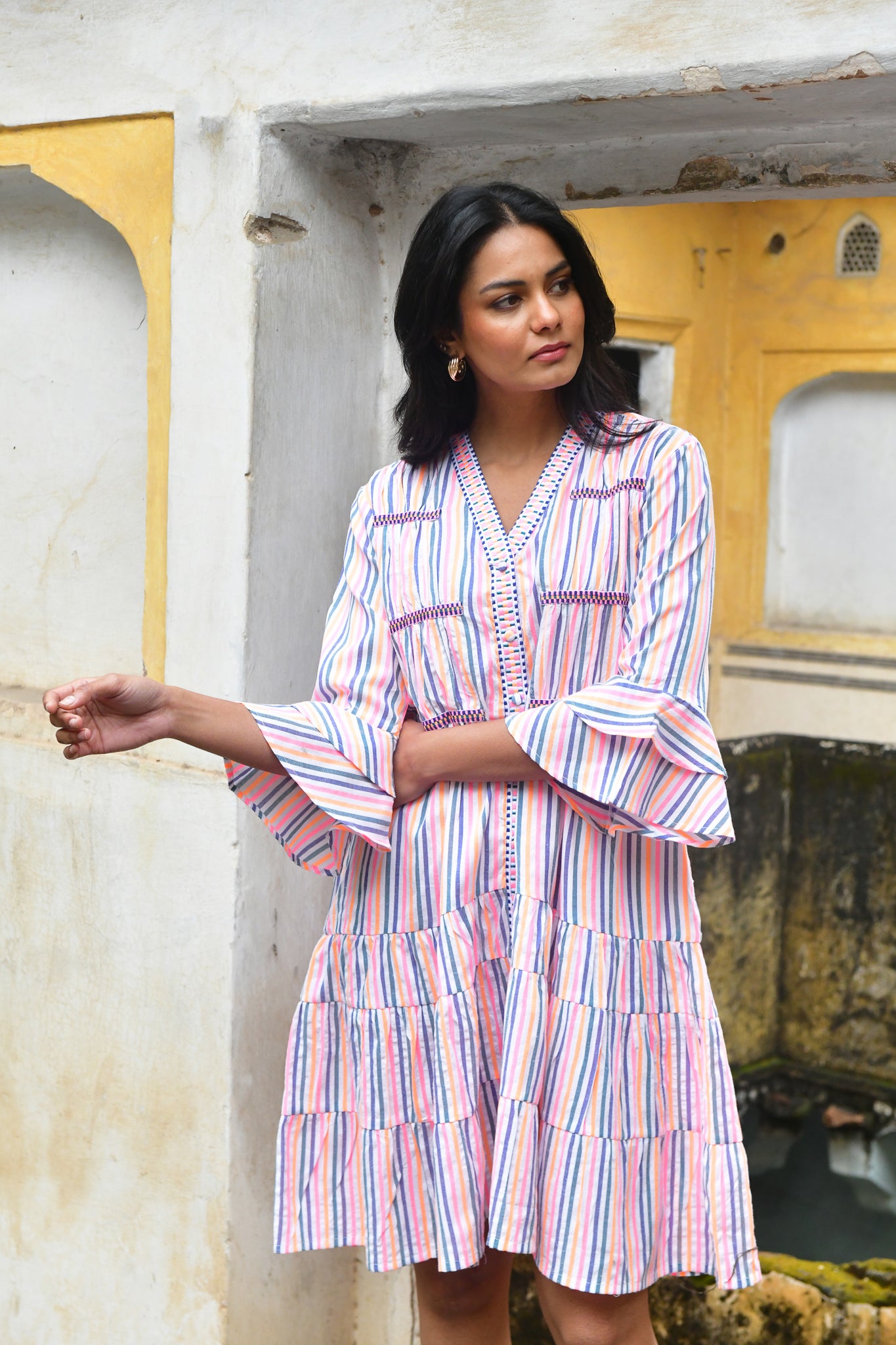 AZURE and INDIGO Sunset Swing Dress