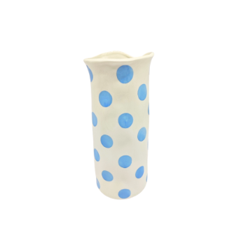 Medium Vase - Cornflower Blue Spot