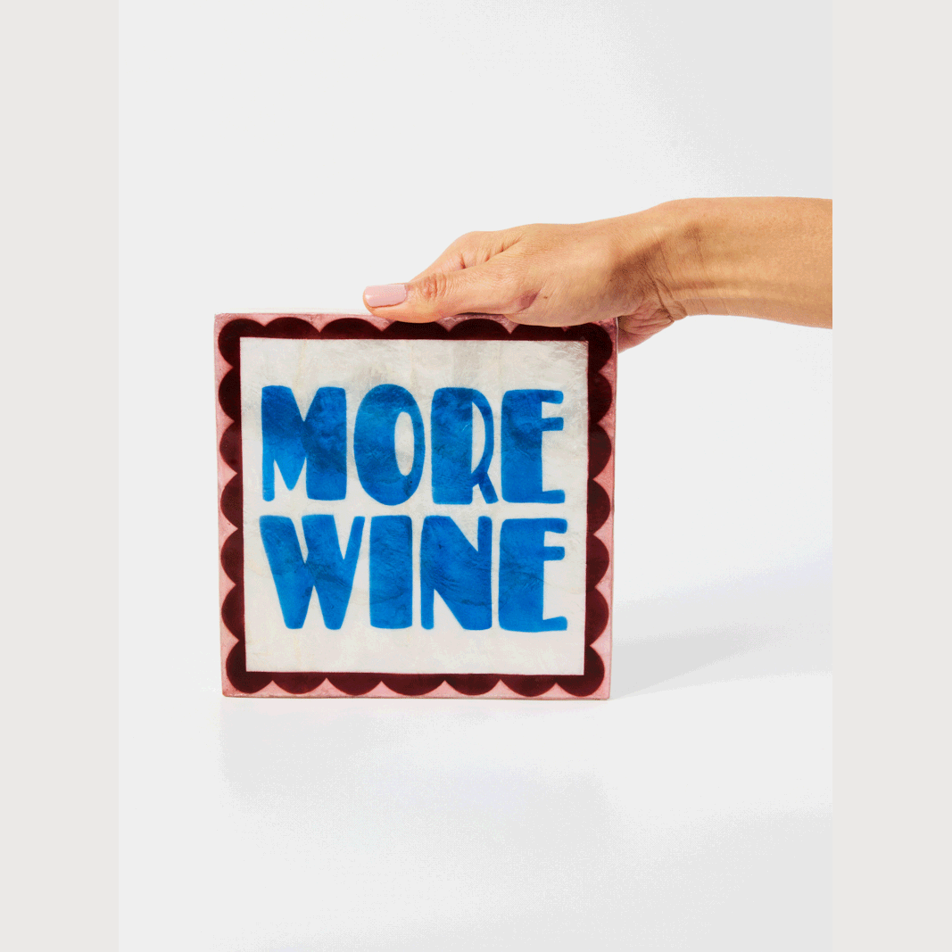 JONES & CO FUN HOUSE MORE WINE TILE