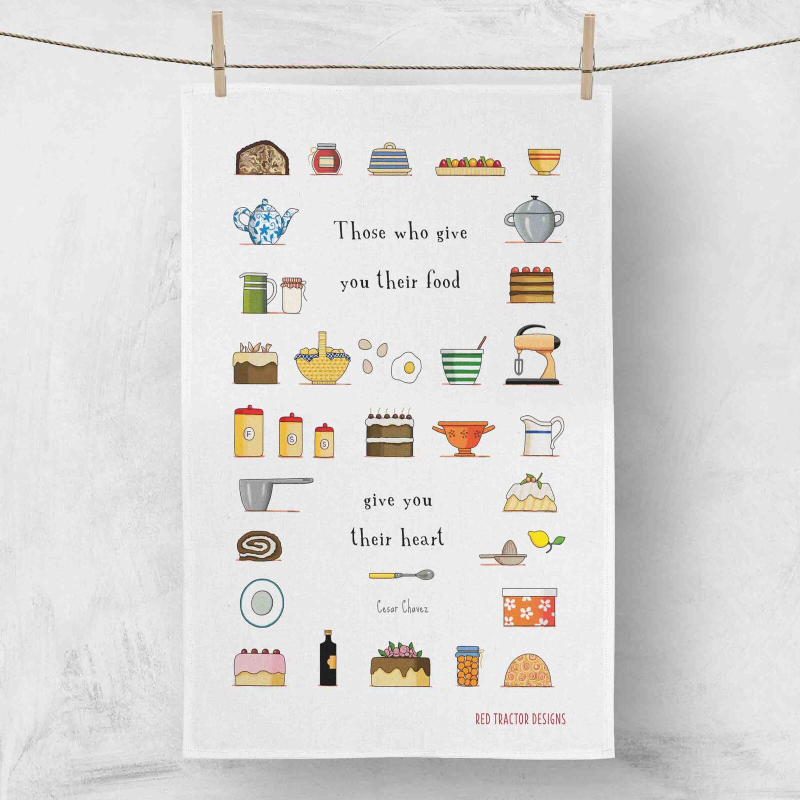 Red Tractor Tea Towel - Food from the Heart