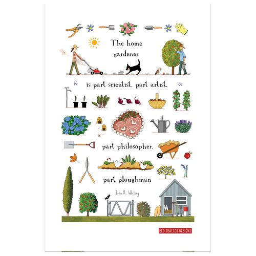 The Home Gardener linen tea towel