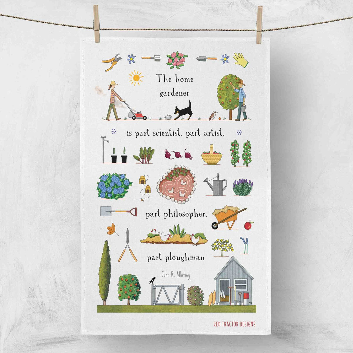 RTD Linen Tea Towel - The Home Gardener