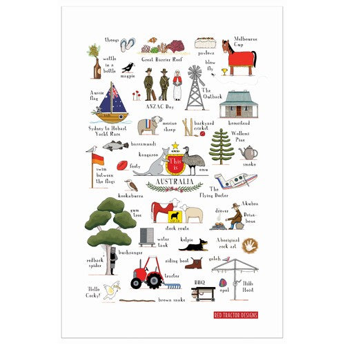 this is australia linen tea towel