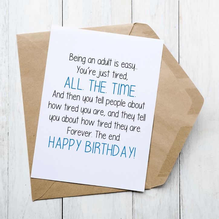 Feeling Tired - Card