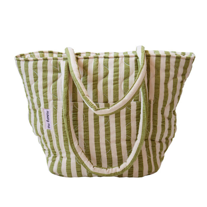 Pistachio Seersucker Quilted Bag