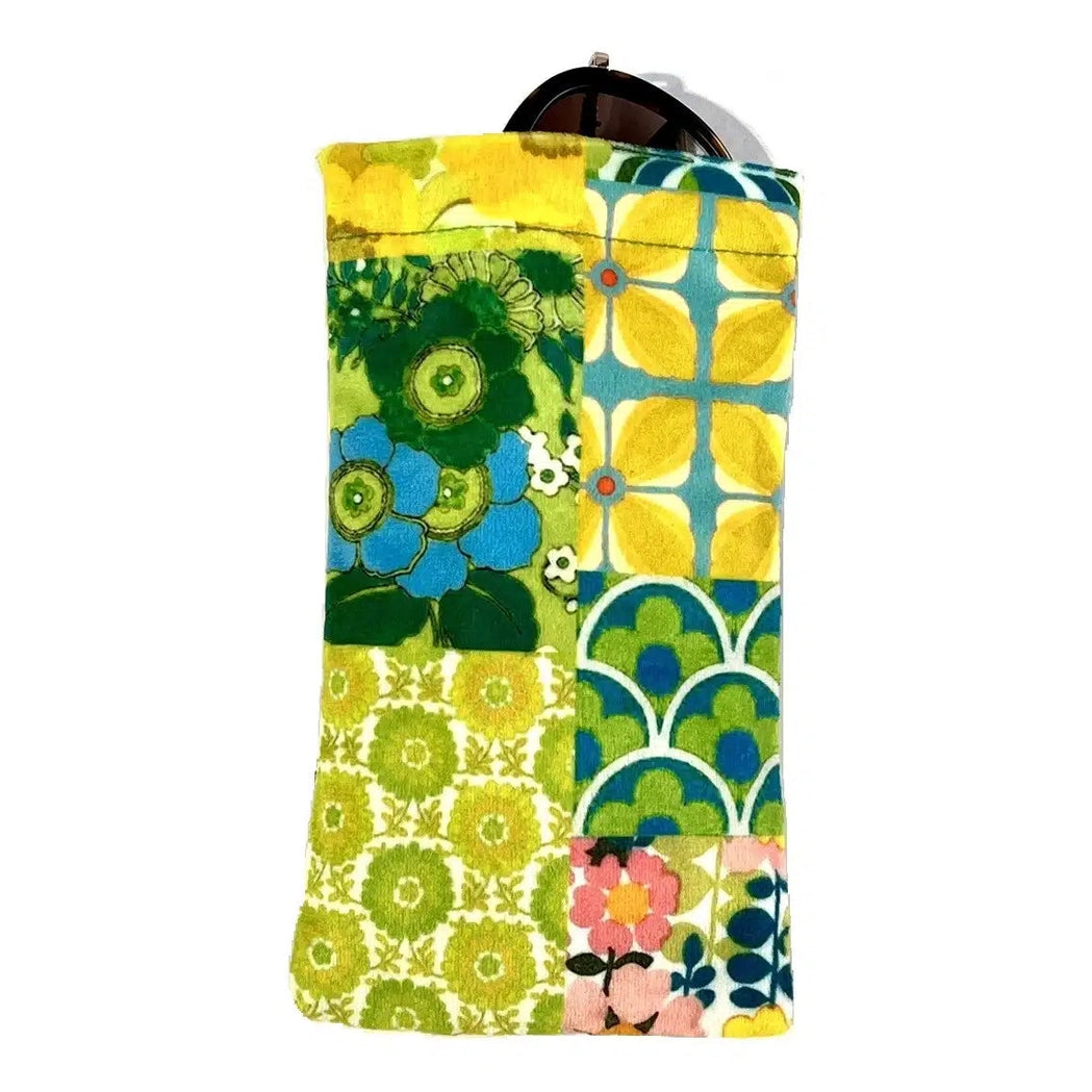 Anna Chandler Velvet Glasses Case - 70's Green
