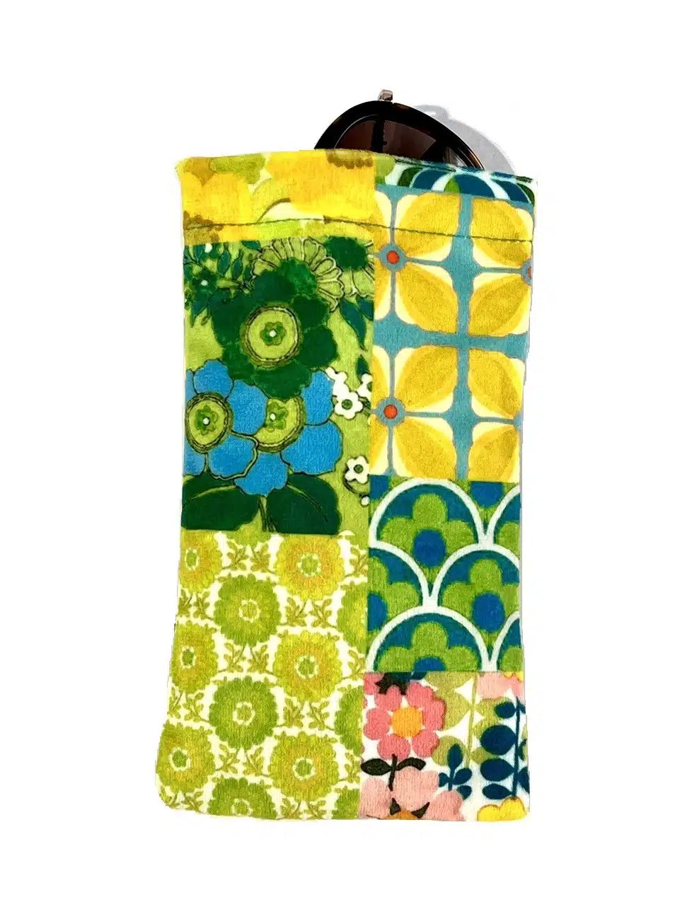 Anna Chandler Velvet Glasses Case - 70's Green