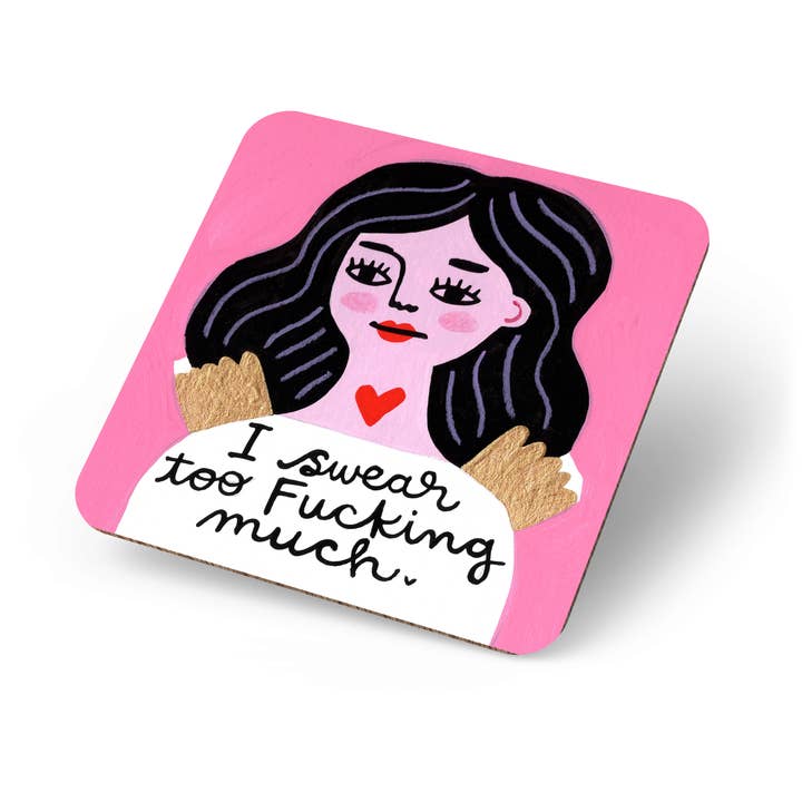 I Swear Too Fucking Much Grumpy Angel Coaster