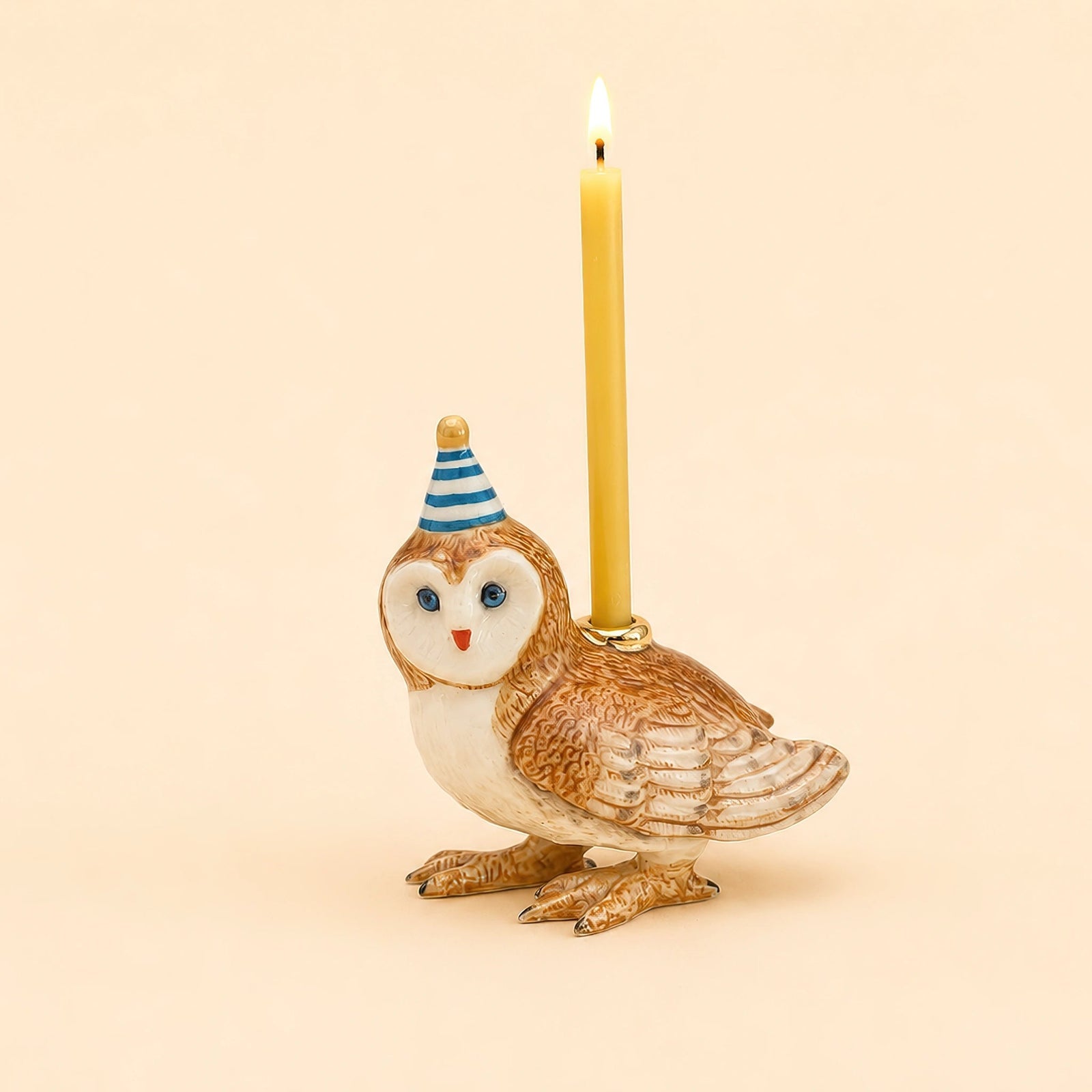 Barn Owl Cake Topper | Porcelain Candle Holder