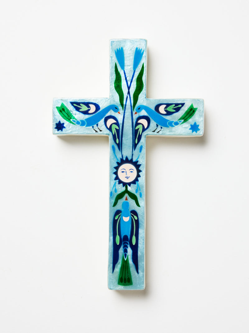 JONES & CO Fable BLUE SUN LARGE CROSS