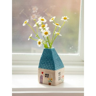 Cottage Bud Vase Dark Turquoise Cottage