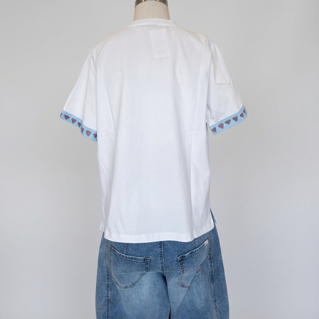 Island Echo Cotton T-Shirt - White