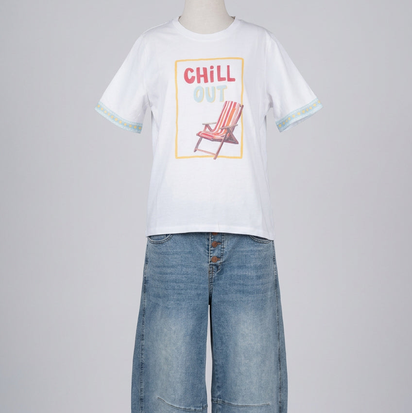 Chill Edit Cotton T-Shirt - White