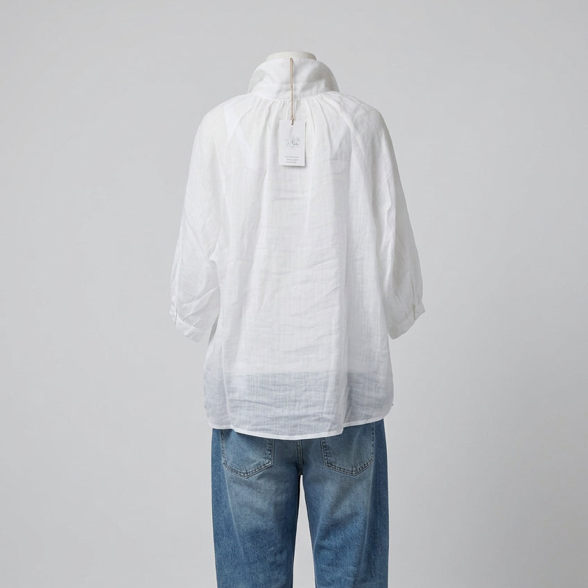 Tovi Button Through Sheer Shirt - White