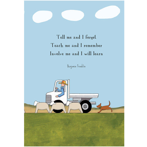 RTD Greeting Card - Educating Dog
