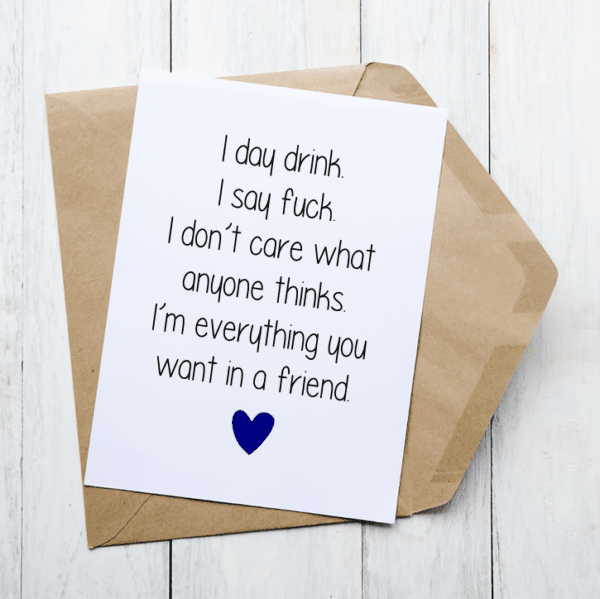 I Don't Care - Card