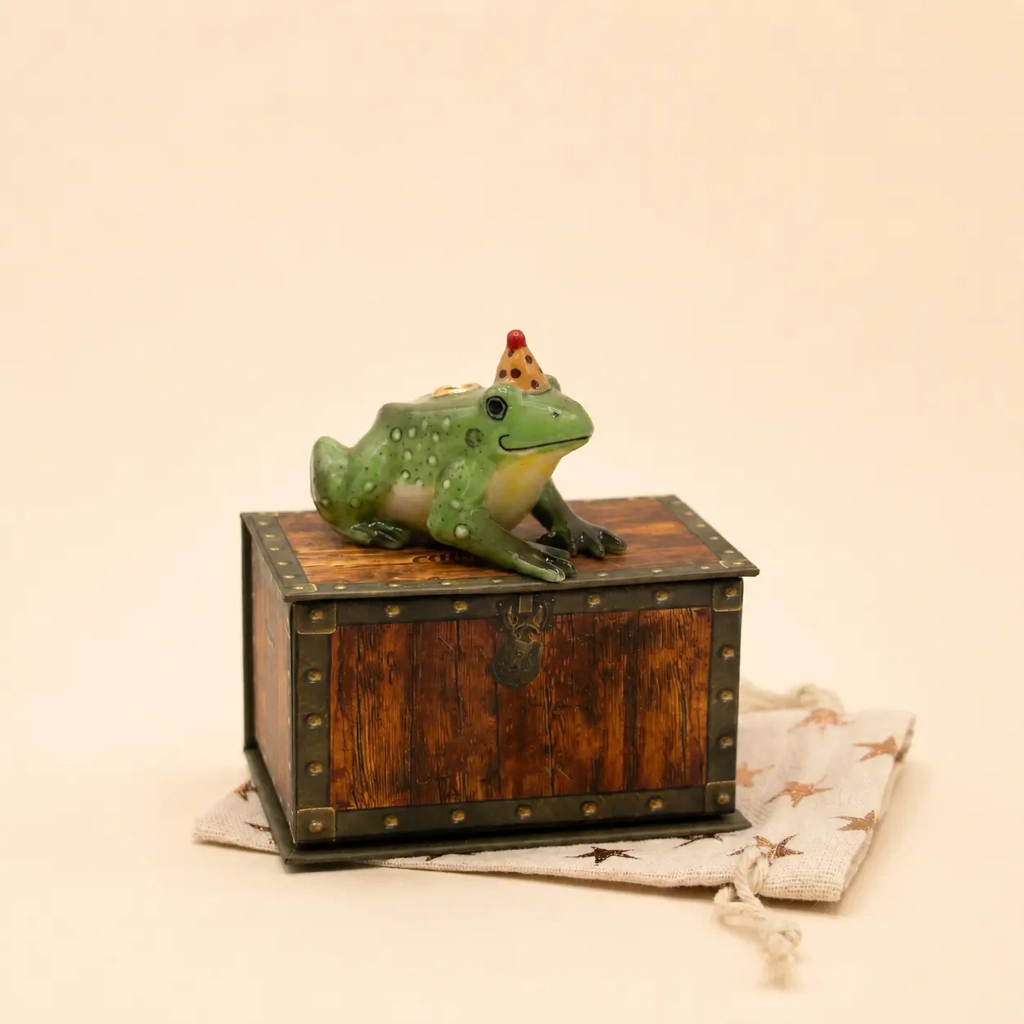 Frog Cake Topper | Porcelain Candle Holder