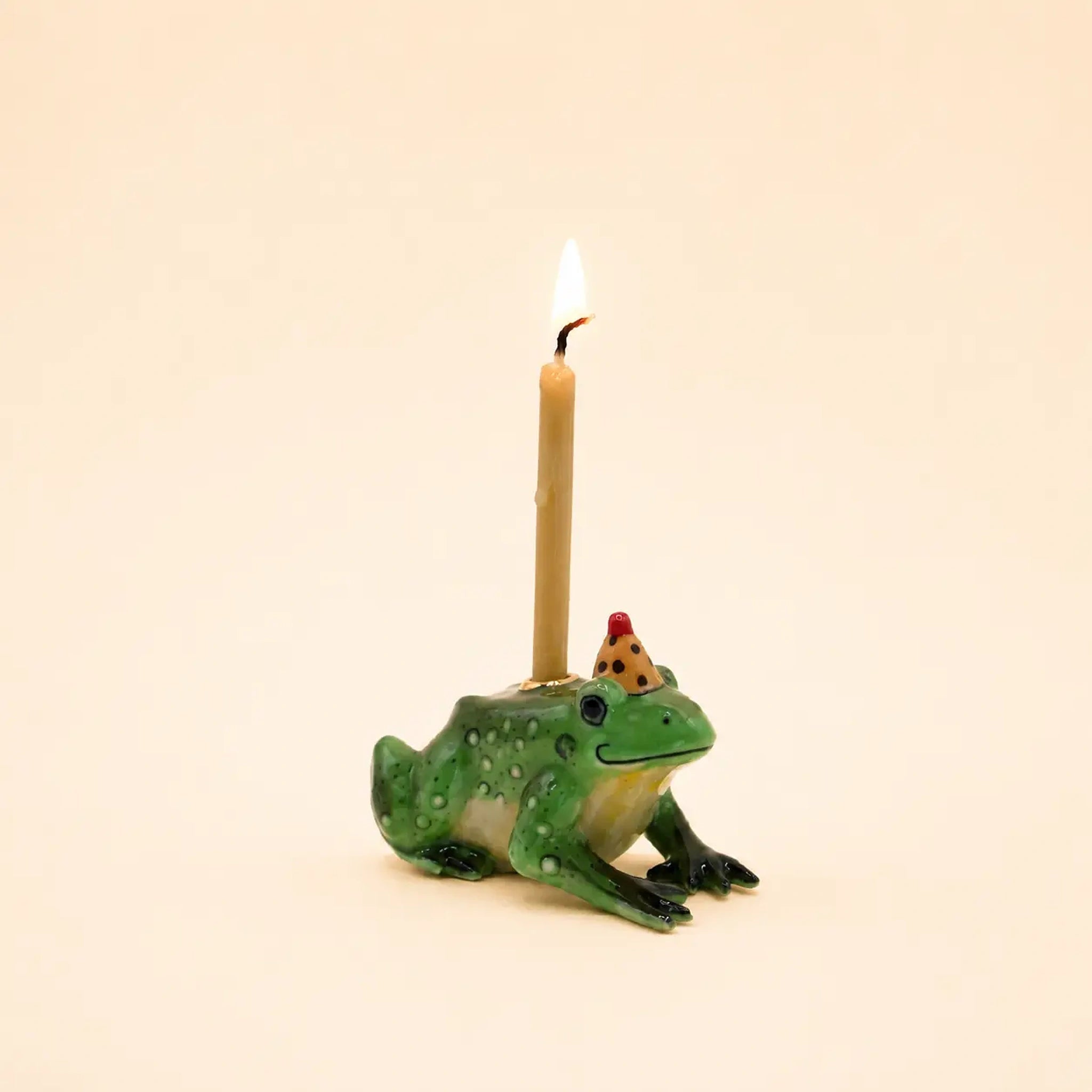 Frog Cake Topper | Porcelain Candle Holder