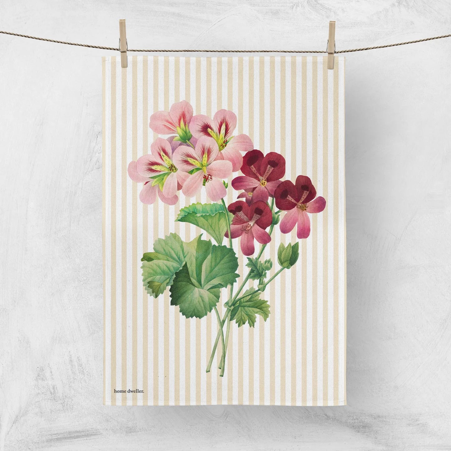 Geranium Tea Towel