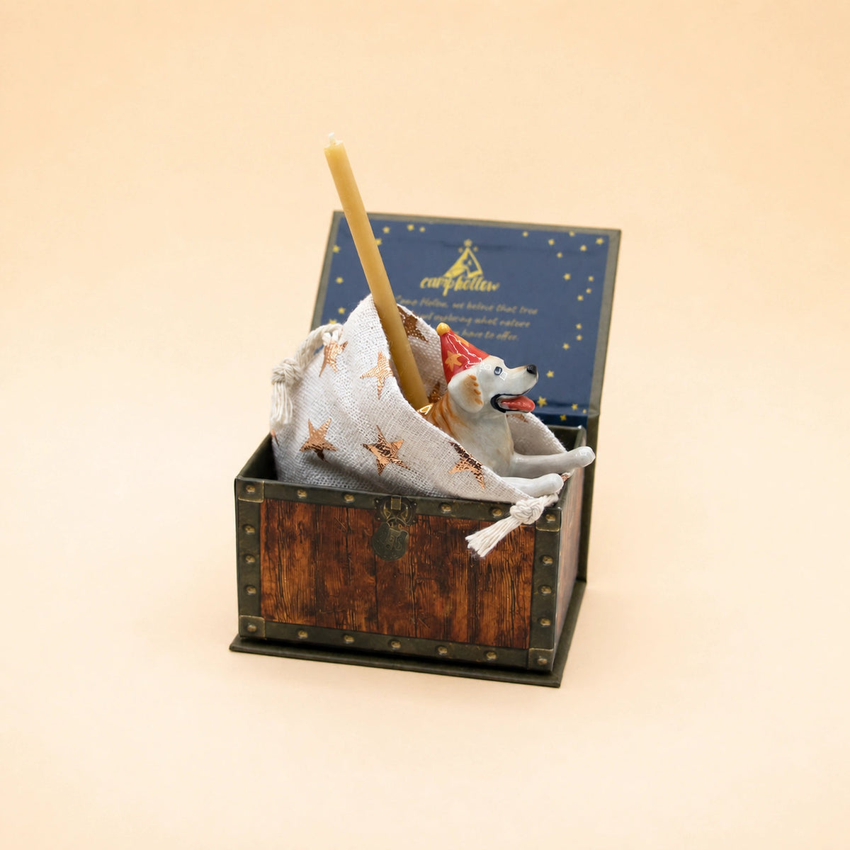 Golden Retriever Cake Topper | Porcelain Candle Holder