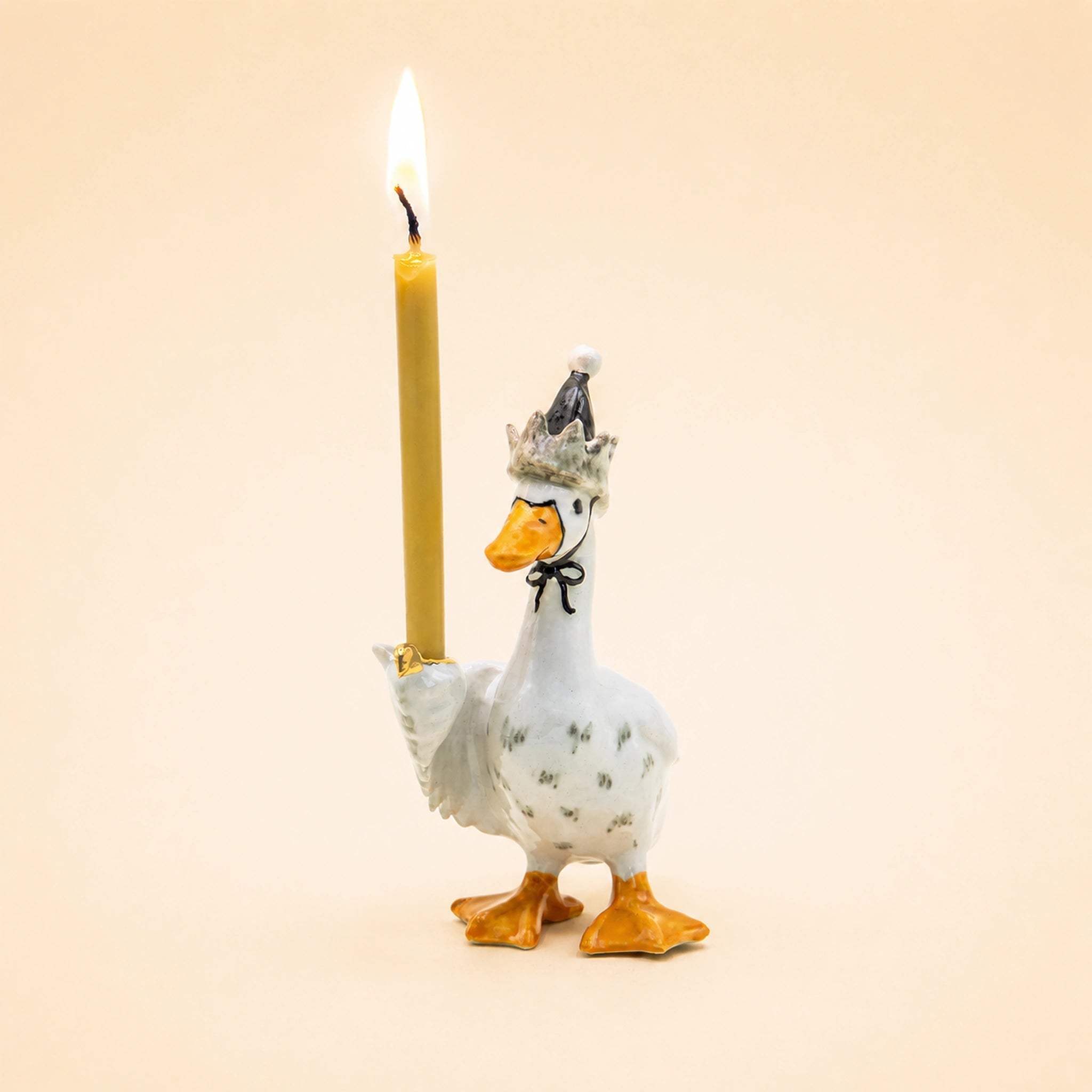 Goodnight Goose Cake Topper | Porcelain Candle Holder