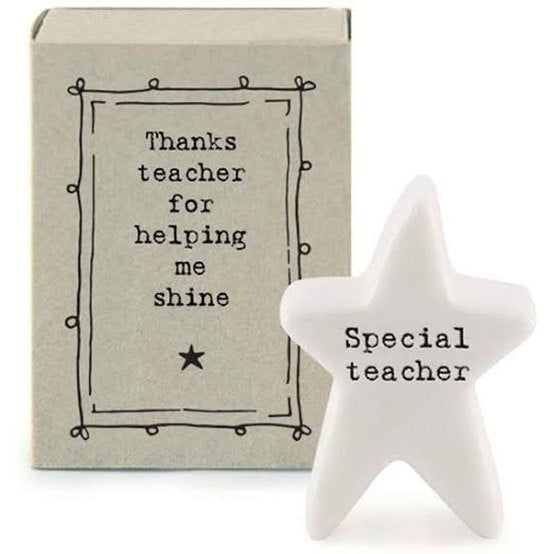 Thanks Teacher For Helping Me Shine - Matchbox Figurine