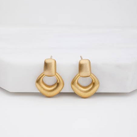 Nova Earring - in Brushed Gold & Brushed Silver