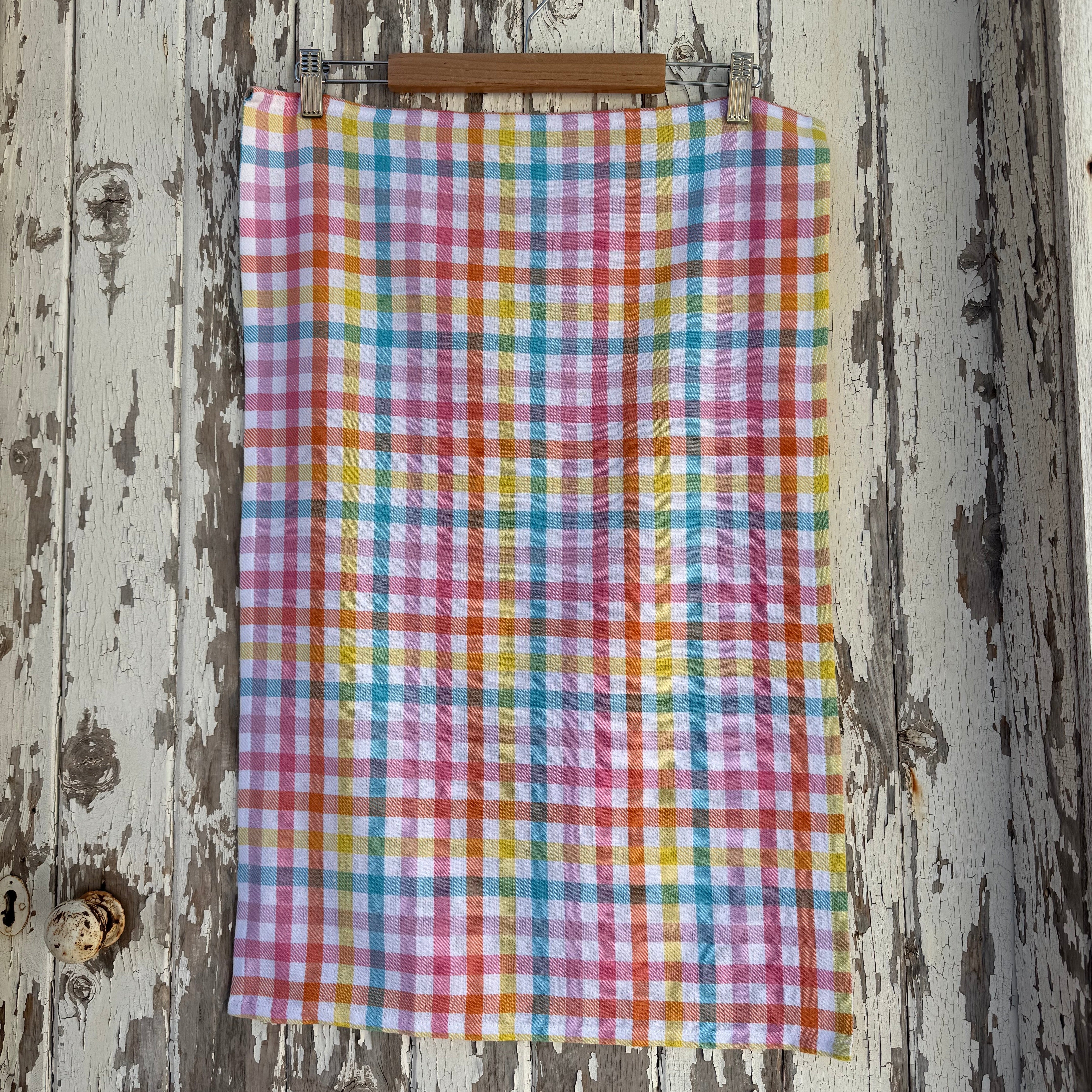 Candy Gingham Tea Towel