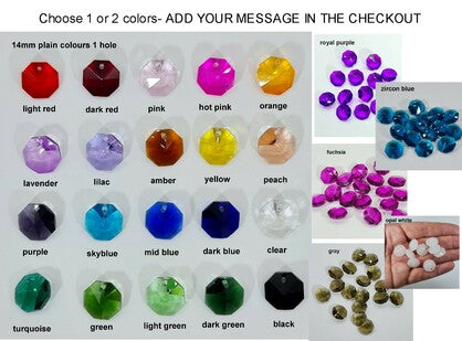 Crystals Unicorn suncatcher Purple & Hot Pink