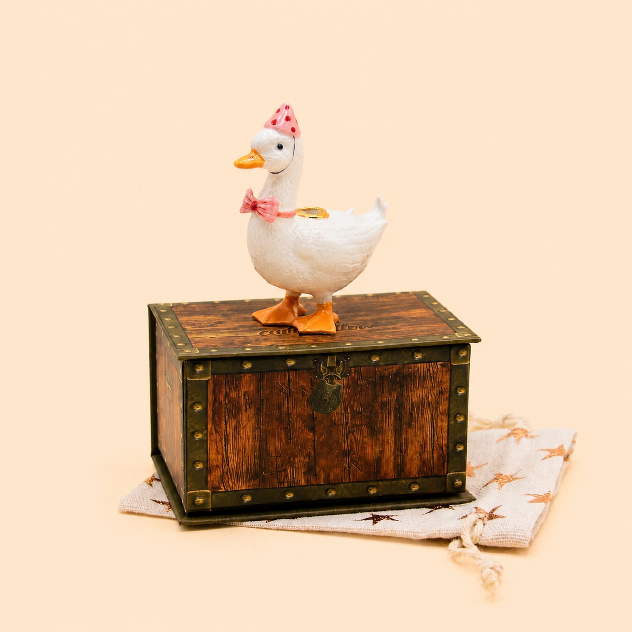 Pink Goose Cake Topper | Porcelain Candle Holder