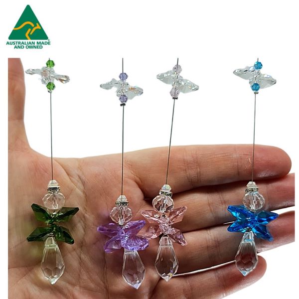 Small Angel Crystal Sun Catchers  -Purple